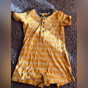 Yellow striped romper